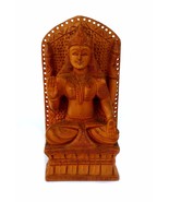 Wooden Godess Laxmi Indian God Wood Carving Stand Laxmi Statue  - €33,22 EUR