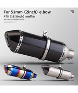 For Motorcycle Exhaust Pipe Escape Modified Motorbike 38-51mm Muffler Fo... - $252.44+