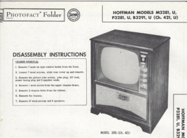 1957 HOFFMAN M3281 P3281 TELEVISION Tv Photofact MANUAL B3291 3281 M3281... - $10.88
