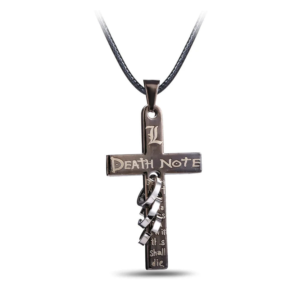 Fashion Anime Death Note Cross Necklace Pendants Ryuuku Necklaces Souvenirs - £7.06 GBP