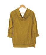Vanilla Bay Women&#39;s size Large 3/4 Sleeve Pullover Stretch Knit Top Yellow - £17.82 GBP