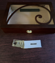 Handmade Cigar Humidor Cedar Cigar Desktop Box w Humidifier &amp; Hygrometer NEW - £28.85 GBP