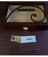 Handmade Cigar Humidor Cedar Cigar Desktop Box w Humidifier &amp; Hygrometer... - £28.19 GBP