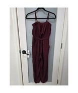 Everlane Burgundy Strapless Jumpsuit XS Casual Comfy One-Piece - $741.64 MXN