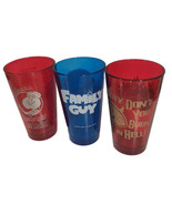Family Guy Stewie Quagmire Party Naked Drinking Cups Red Blue Set Of 3 2009 - €19,05 EUR