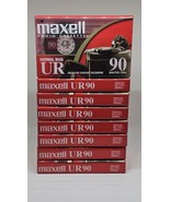 8-Pack Maxell UR 90 Blank Audio Cassette Tapes Lot Normal Bias IEC Type ... - $554.45 MXN