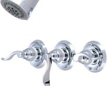 Nuwave French 3 Handle Tub And Shower Faucet, Polished Chrome, 3-1/8 Inch - £102.39 GBP