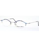 Vintage Wagner &amp; Kühner Kuhner WK 6096 204 BLUE /SILVER EYEGLASSES 46-21... - $59.42