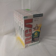 6 VHS VCR Blank Recording Video Tapes RCA T-120H Standard Grade 6 HR New  - $16.82