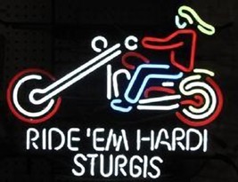 Brand New Ride em' Hardi Sturgis Beer Bar Neon Light Sign 16"x14" [High Quality] - $139.00