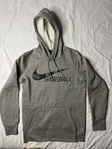Nike Baseball Hoodie Men’s Small Gray Dri fit Fleece Pullover Sweatshirt - $25.00