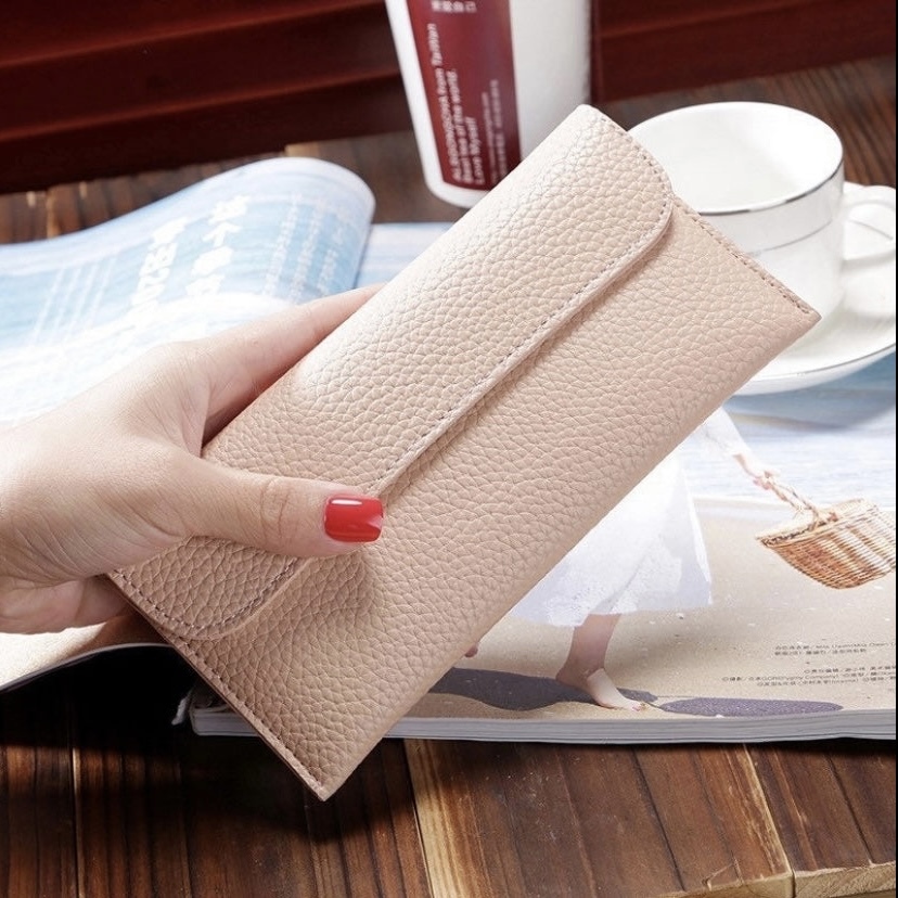 Wallet for Women,Snap Closure Bifold Wallet,Long Wallet Credit Card Holder - $13.99