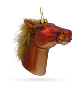 Horse Head Glass Christmas Ornament - £32.20 GBP