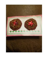 Vintage Womens Pierced Earrings Red Star Fish 1 Inch Textured Coral Sand... - $143.85 MXN