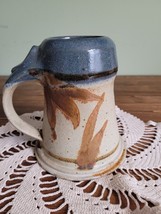 Hand Thrown Studio Art Pottery Coffee Mug stein Signed large - £18.39 GBP
