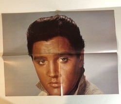 Vintage Elvis Presley Magazine Fold Out Poster Young Elvis - $5.93
