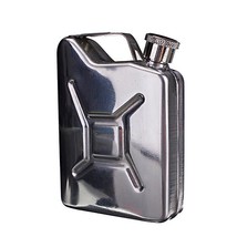 Stainless Steel Jerry Can Mini Hip Flask for Liquor Whisky Pocket Bottle  Funnel - £11.90 GBP