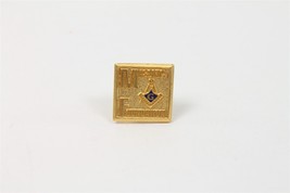 ✅ Vintage Masonic Foundation Lodge Pin Jewelry Gold Plate - $7.91