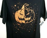 Boy&#39;s Halloween Black Jack O Lantern Pumpkin Short Sleeve T-Shirt XL 14-16 - £7.88 GBP
