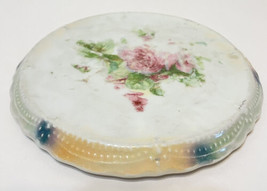 Vintage Hand Painted Floral Porcelain Teapot Trivet Leushtenburg Germany 6.25&quot; - £15.68 GBP