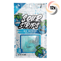 12x Bags Sour Strips Blue Raspberry Flavored Candy | 3.4oz | Fast Shipping - £43.67 GBP