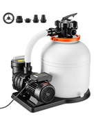 VEVOR Sand Filter Pump for Above Ground Swimming Pools 16" 4400 GPH 0.75... - $221.90