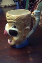 Vintage Toby Mug Clown with Parrot Handle Made in Occupied Japan [97b] - $735.48 MXN