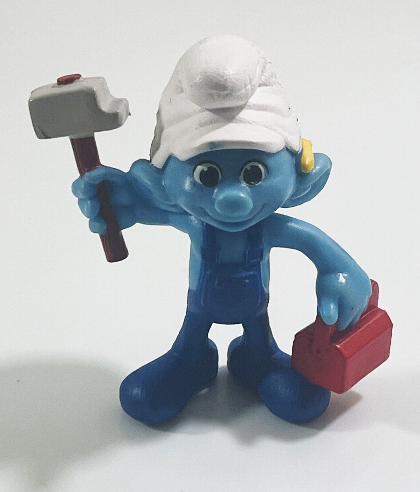 2013 McDonald&#39;s SMURFS 2 - HANDY SMURF Figure Happy Meal Toy PVC Hammer ... - $3.22
