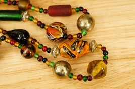 Artisan Jewelry Hand Crafted African Trade Bead Millefiori Glass Bead Necklace - £22.58 GBP