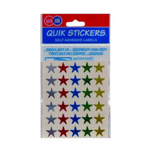 Quik Stik Stars Label (Pack of 10) - Multicolored - £32.02 GBP