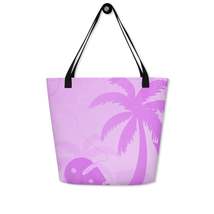 Autumn LeAnn Designs® | Light Lavender Palm Tree Large Tote Bag - £29.81 GBP