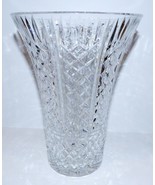 EXQUISITE VINTAGE WATERFORD CRYSTAL CRISS-CROSS &amp; VERTICAL CUT FLARED 10... - $178.19