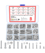 550 Pcs Screws Bolts and Nuts Assortment Kit, Metric Machine Screws and ... - $17.36