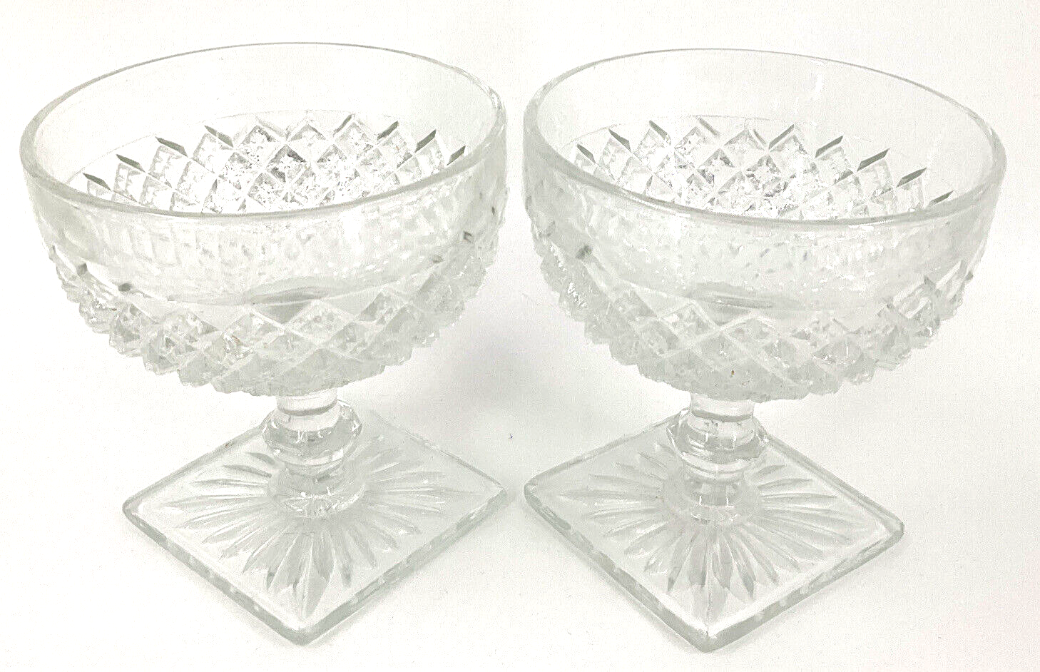 Anchor Hocking Miss America Clear Champagne Sherbet Glass 3 5/8&quot; Depress... - $29.69