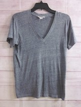 Forever 21 Size Small Grey V- Neck Shirt Rayon/Polyester/Spandex Short S... - £4.74 GBP