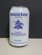 Vintage Anheuser Busch Hurricane Drinking Water Cartersville, GA. FULL C... - $9.49