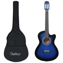  12 Piece Western Classical Guitar Set with 6 Strings Blue 38" - $2,734.61 MXN