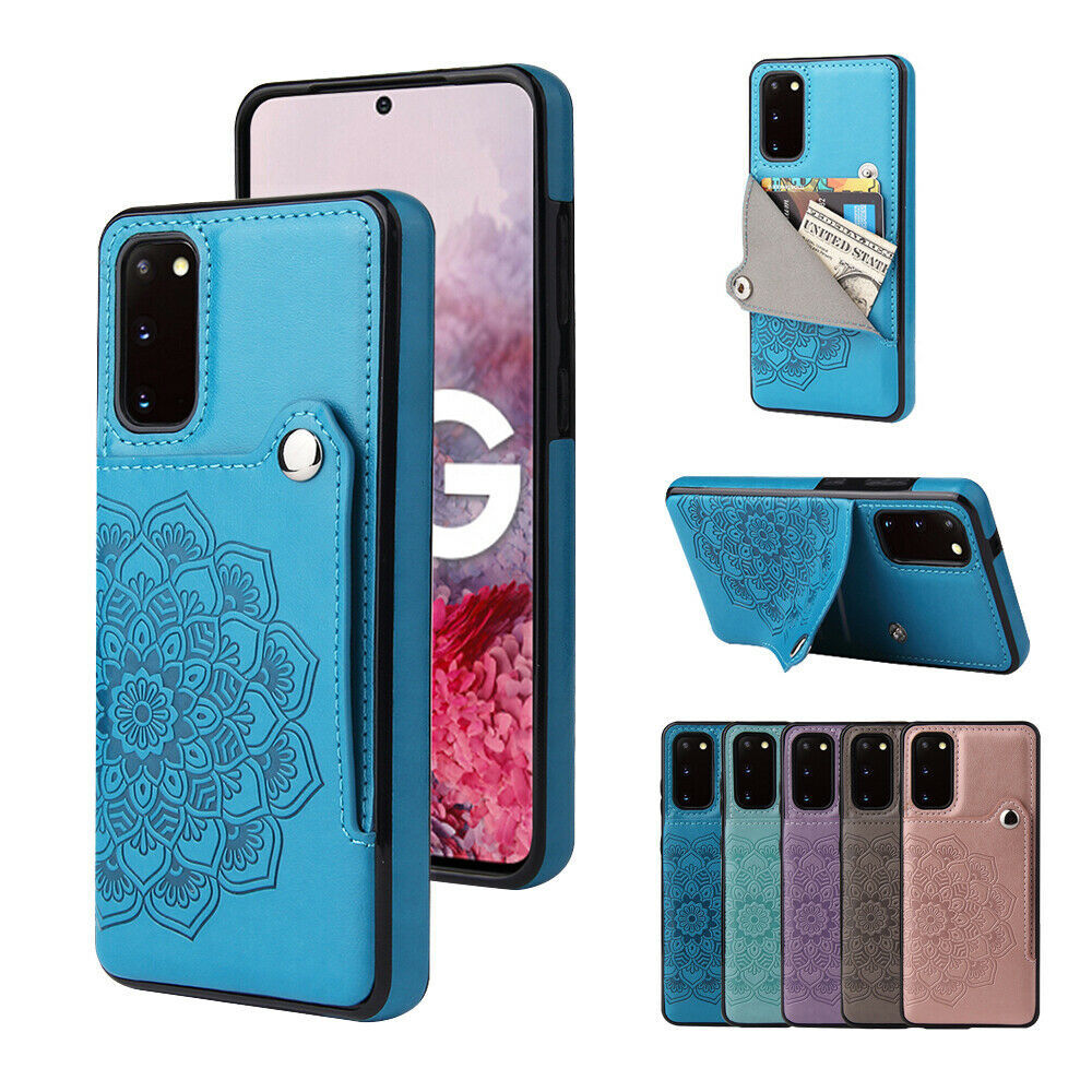 Leather wallet FLIP silicon hard BACK cover Case for Samsung Galaxy models