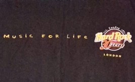 Hard Rock Cafe Music For Life 30 Years London Guitar World Tour List T Shirt L - $18.74