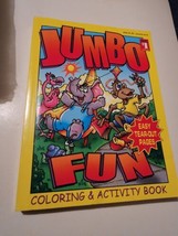 Jumbo Fun Coloring And Activity Book Printed In USA Vintage 2001 - £11.27 GBP
