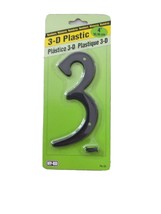 3-D Plastic 4&quot; Number 3 - £7.06 GBP