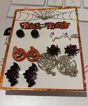 New Trick or Treat Fashion Earrings 6 Sets Of Halloween Themed New With ... - $156.76 MXN