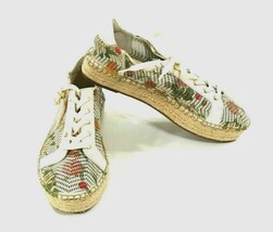 Vince Camuto Joellan Floral Oxford Sneakers Perforation Leather Women Si... - $44.99