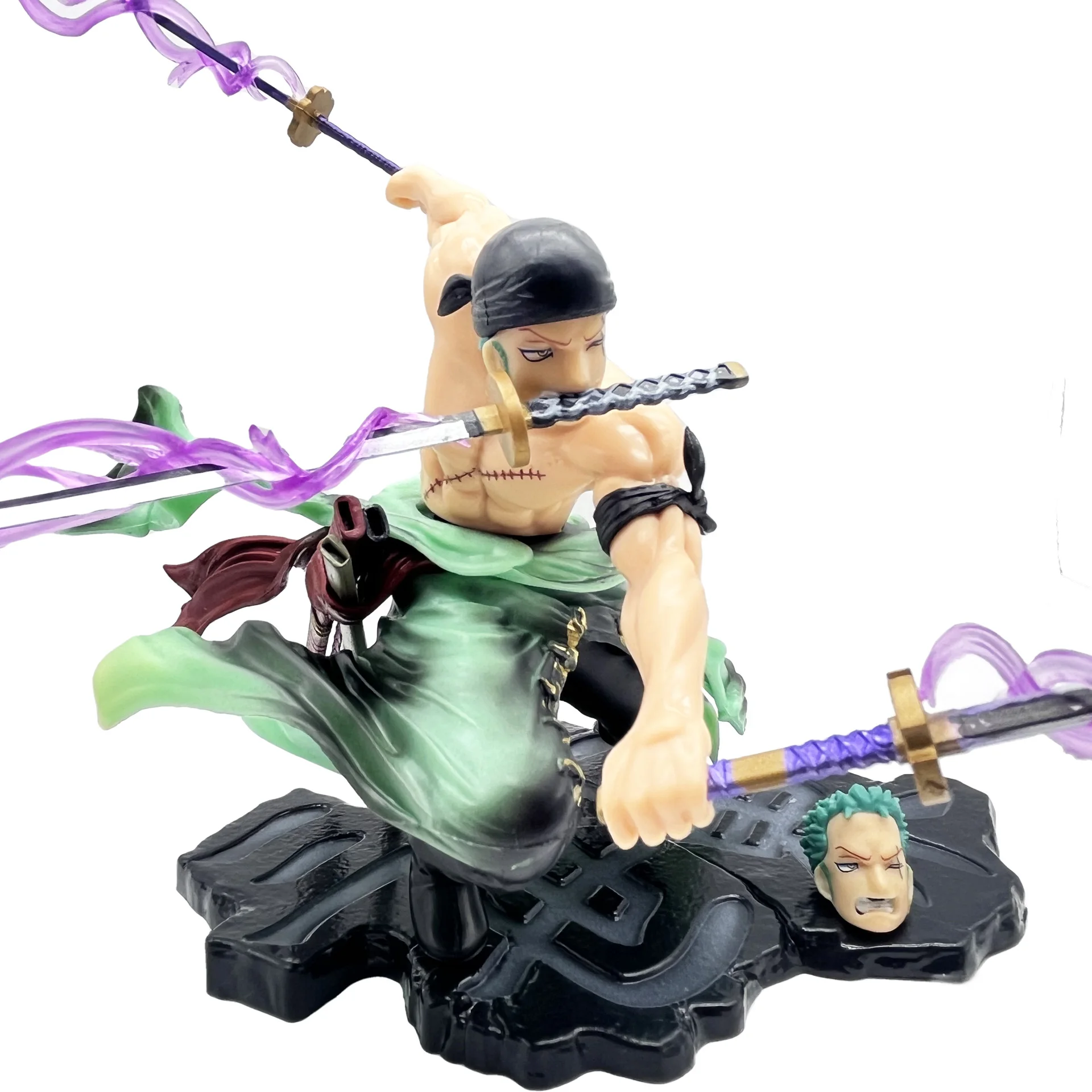 Special Effects Version of Zoro POP Bag Figure Three-sword Style Battle Head - £19.81 GBP