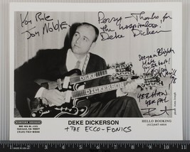Deke Dickerson Ecco-Fonics Autograph Signed 8x10 B&amp;W Promotional Promo P... - $61.22