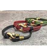 Personalized Paracord Bracelet with Brass Buckle, Custom Size - $9.99