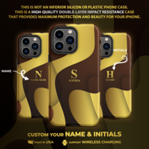 Unique Brown Gradient Custom Gift Personalized Case for iPhone 14 Pro Max 13 12 - £15.22 GBP+