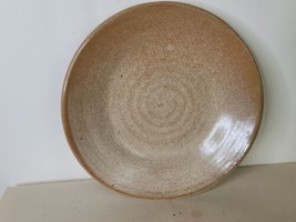 Studio Pottery Plate l Signed  Oatmeal Tan 8.5 Inches C - £15.57 GBP