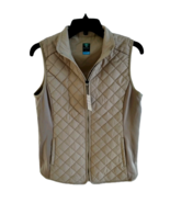Mens Golf Vest Shirt Pro Tour Coolplay Cream Beige Size Small Full Zip S... - $38.84 CAD