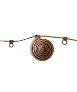 Spiral Seashell Pendant Gold-Toned Tube Chain 16.5 inch Necklace Barrel ... - £23.25 GBP